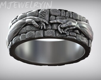 Handgemachte Sterling Silber Kreation von Adam Ring