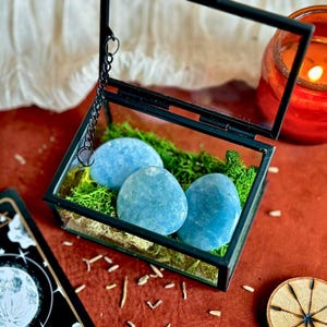 Pierre Plate en Calcite Bleue A – Apaisement & Communication