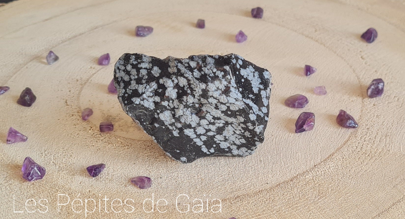 Pierre Brute Obsidienne Flocons de Neige