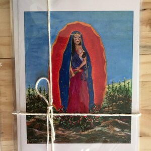 Biglietti di auguri Per l'allattamento al seno Vergine Maria - Virgencita nei campi di mais