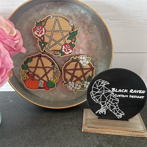 You choose wooden inlay pentagram magnets!