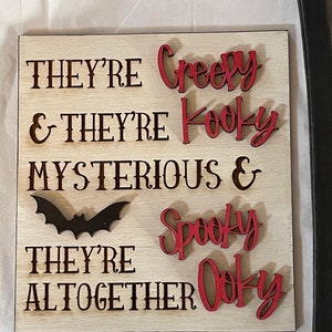 Addams Family Tiered Tray Decor: Creepy & Kooky Display