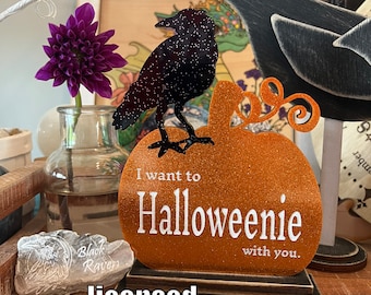 Ravenhood Officially Licensed Tobias Halloweenie Wood and acrylic Decoration piece.
