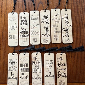 Booktok Wooden Bookmark: Sarcastic Book Lover Gift