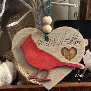 Personalized cardinal ornament