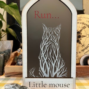 Officially licensed Cat and Mouse duet / Haunting Adeline Hunting Adeline wooden candle holder/ decor bookshelf display