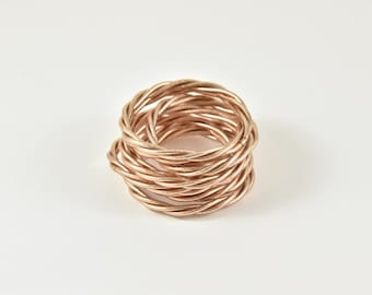 Champagne twisted Buddhist bangle