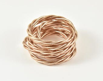 Twisted Buddhist Bangle Champagne