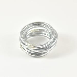 Jonc Bouddhiste shiny silver épais