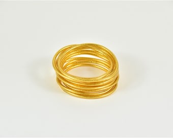 Brazalete budista de oro fino