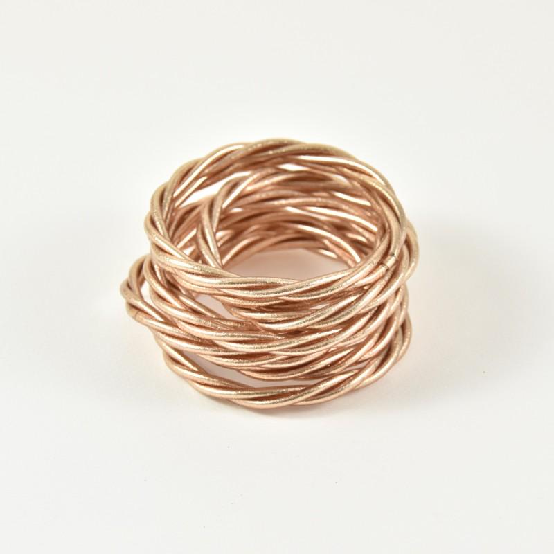 Champagne gedraaide boeddhistische armband