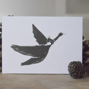 Pájaro con hada - Postal