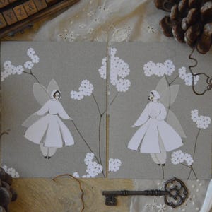 Fées fleurs blanches - Carte postale