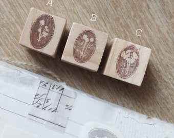 Oval flowers - Wooden Stamps