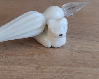 white cat - pen holder