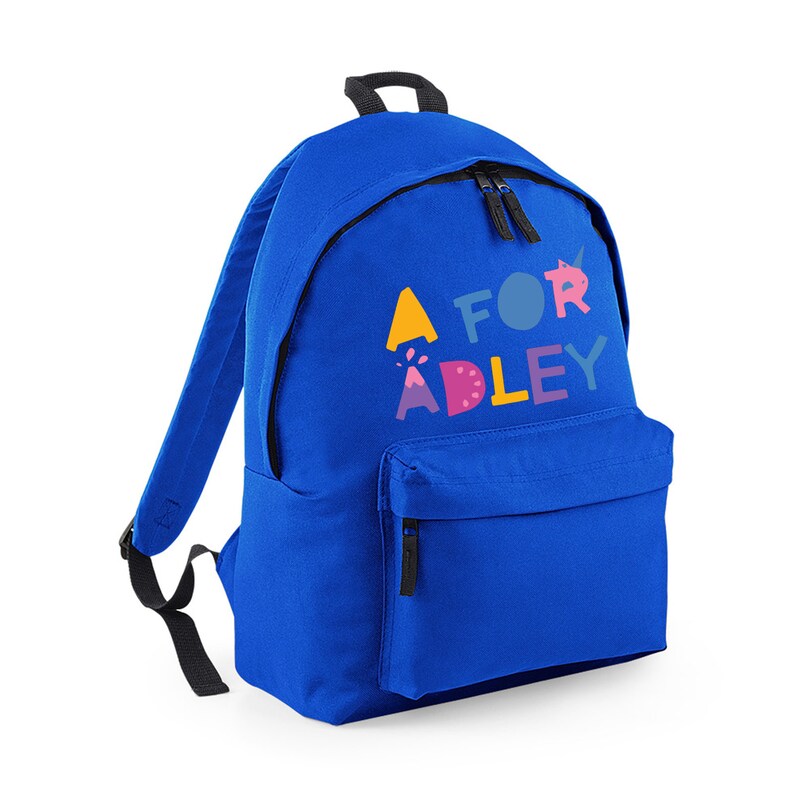 A for Adley Kids Boys Girls Shoulder Bag School Bagpack Back Etsy UK