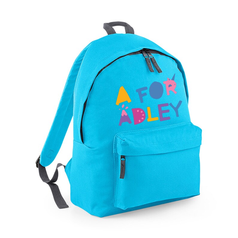 A for Adley Kids Boys Girls Shoulder Bag School Bagpack Back Etsy UK