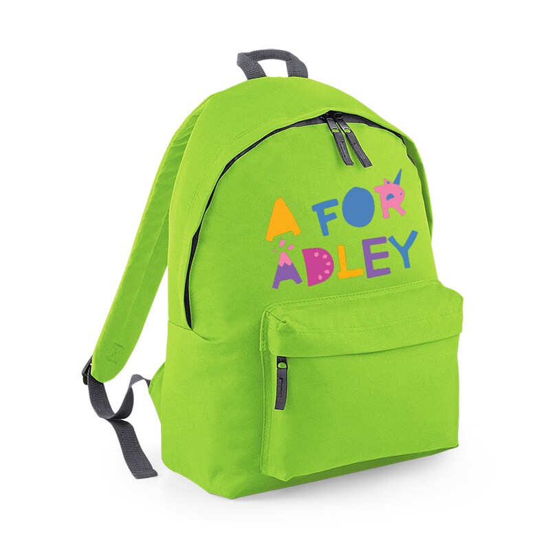 A for Adley Kids Boys Girls Shoulder Bag School Bagpack Back Etsy UK