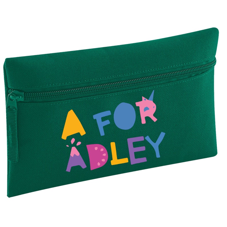 A for Adley Kids Boys Girls Teen Back to School Pencil Case Etsy