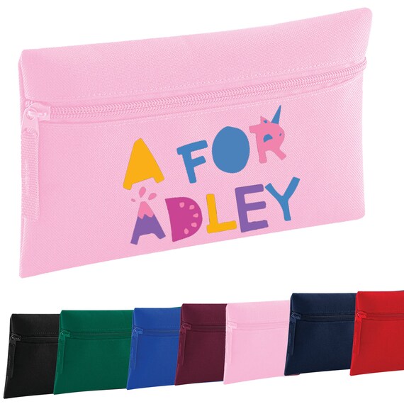 A for Adley Kids Boys Girls Teen Back to School Pencil Case Etsy