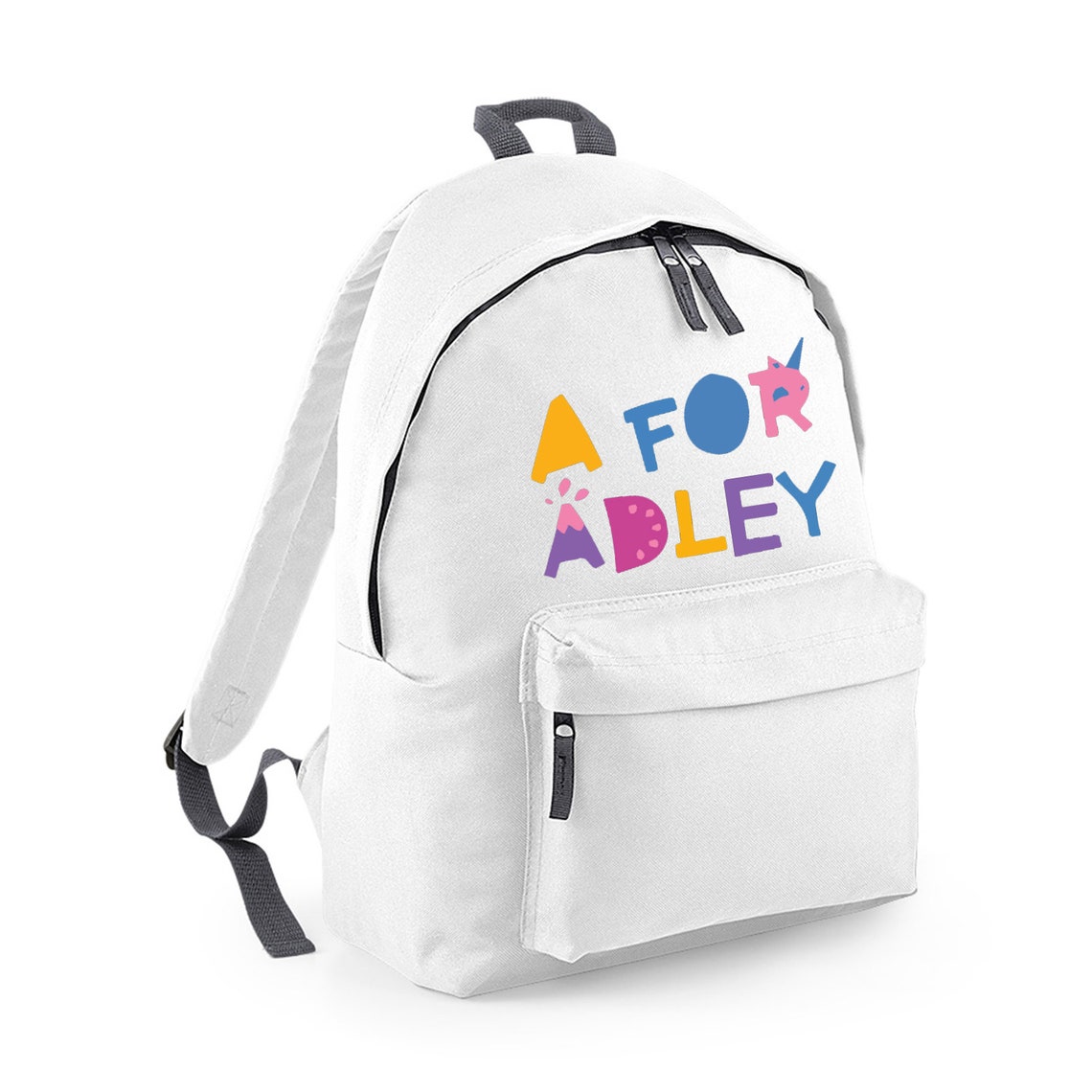 A for Adley Kids Boys Girls Shoulder Bag School Bagpack Back Etsy UK