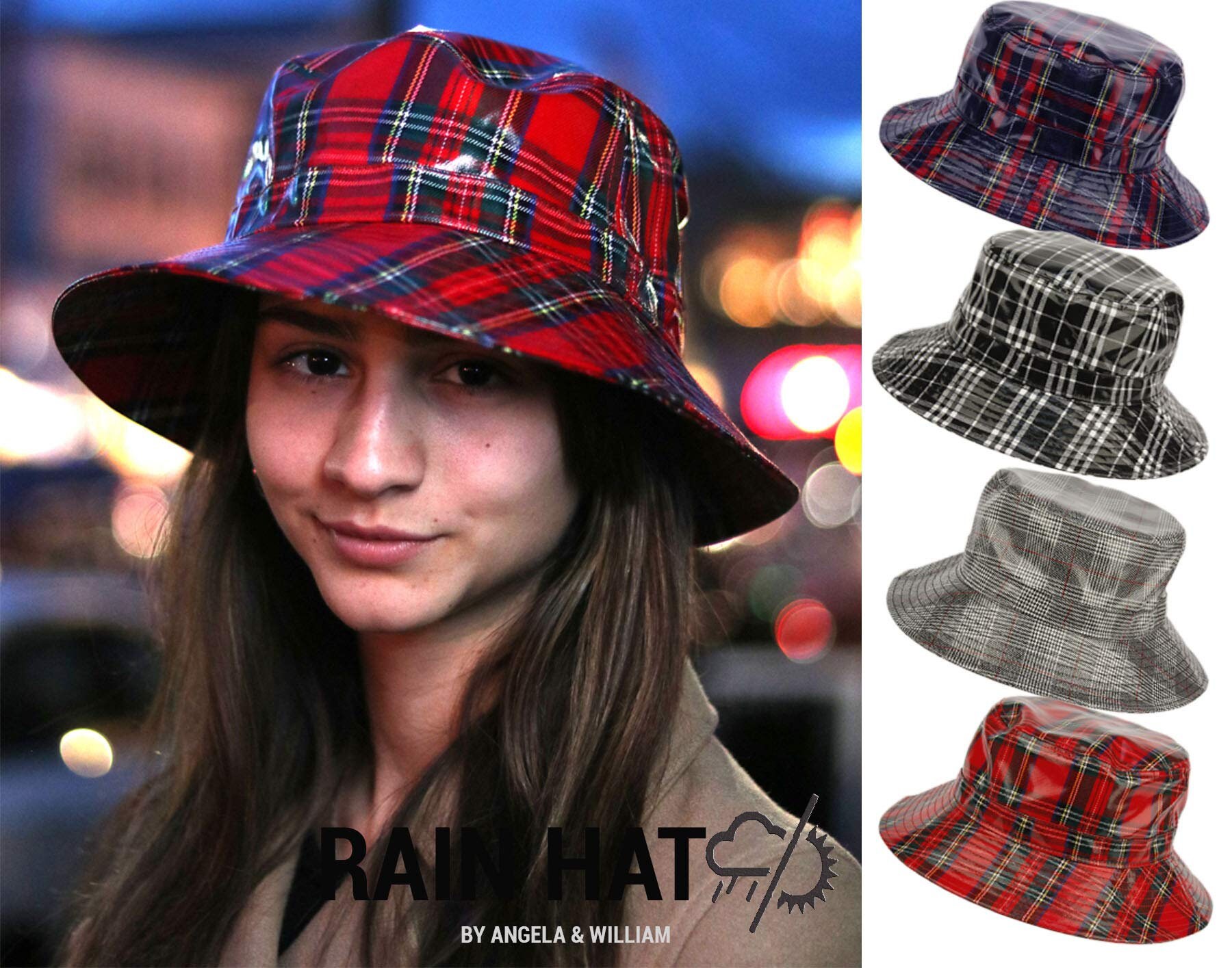 ✓ Gorro mujer lluvia dibujo rombos AA9136 - Costa y Soler