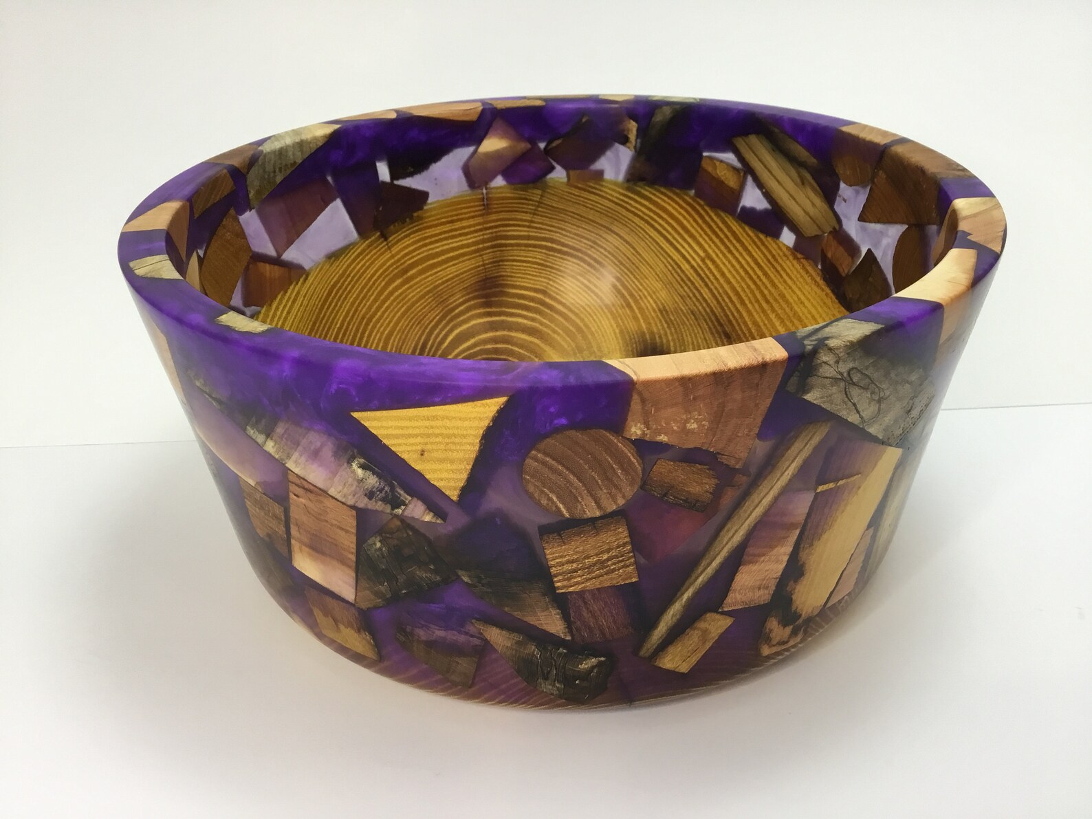 Handmade wood and resin bowl Etsy