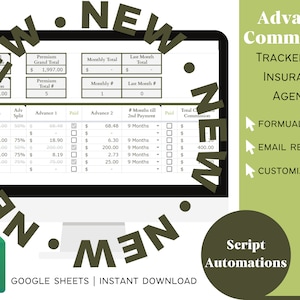 Insurance Agent Commission Tracker: Multi-Advance Payment Spreadsheet (Google Sheets)