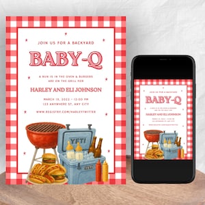 BabyQ, Baby-Q, Barbecue Baby Shower, BabyQ Baby Shower Invitation, Baby-Q Invitation, Barbecue Baby Shower Invitation, BabyQ Baby Shower, Baby-Q Baby Shower, Summer Baby Shower Theme, Summer Baby Shower Invitation, Grilling Baby Shower, BBQ Baby Shower, BBQ Invitation
