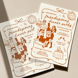 Friendsgiving Invite, Friendsgiving Evite, Friendsgiving Invitation, Friendsgiving, Digital Friendsgiving, Thanksgiving Friendsgiving Invitation, Hand Drawn Friendsgiving, Trendy Friendsgiving Invite, 2026 Friendsgiving, Friends Giving, Cute Friendsgiving
