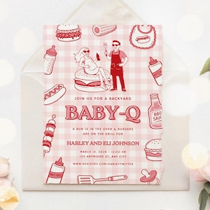 BabyQ, Baby-Q, BBQ Baby Shower, BabyQ Baby Shower, Baby-Q Baby Shower, BBQ Baby Shower Invite, BBQ Grill Baby Shower Invitation, Summer Baby Shower, 2026 Baby Shower, Trendy Baby Shower Invite, Grilling Baby Shower, BabyQ Invite, BabyQ Invitation, Baby Q Invite