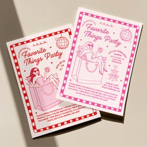 Favorite Things, Favorite Things Party Invitation, Favorite Things Gift Exchange, Gift Exchange Invitation, Gift Exchange Invite, Galentines Favorite Things Invite, Galentines Favorite Things Invitation,