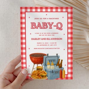 BabyQ, Baby-Q, Barbecue Baby Shower, BabyQ Baby Shower Invitation, Baby-Q Invitation, Barbecue Baby Shower Invitation, BabyQ Baby Shower, Baby-Q Baby Shower, Summer Baby Shower Theme, Summer Baby Shower Invitation, Grilling Baby Shower, BBQ Baby Shower, BBQ Invitation