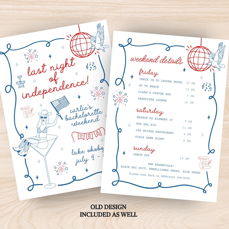 Last Night of Independence, Last Night of Independence Bachelorette Invite, 4th of July Bachelorette Invite, Red White and I do Bachelorette, America Bachelorette Invite, July 4th Bachelorette, American Bachelorette, USA Bachelorette