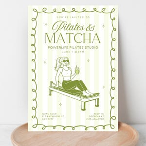 Pilates Party Invite, Pilates Birthday Invitation, Pilates Birthday Party Invite, Pilates Bachelorette, Pilates and Matcha Invite, Pink Pilates Party Invitation, Pilates Birthday Invite, Pilates Invite Template, Digital Pilates Invite, Pilates Girls Night, Pilates Event Invitation, Pilates and Matcha Theme Pilates Invitation, Self Care Pilates Invitation, Pilates Evite, Pilates Digital Download, Pilates and Lattes