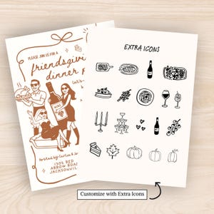 Friendsgiving Invite, Friendsgiving Evite, Friendsgiving Invitation, Friendsgiving, Digital Friendsgiving, Thanksgiving Friendsgiving Invitation, Hand Drawn Friendsgiving, Trendy Friendsgiving Invite, 2026 Friendsgiving, Friends Giving, Cute Friendsgiving