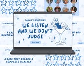 We Listen and We Don’t Judge, Listen and Don't Judge Girls Night Game, Most Likely To PowerPoint Bachelorette Party Game