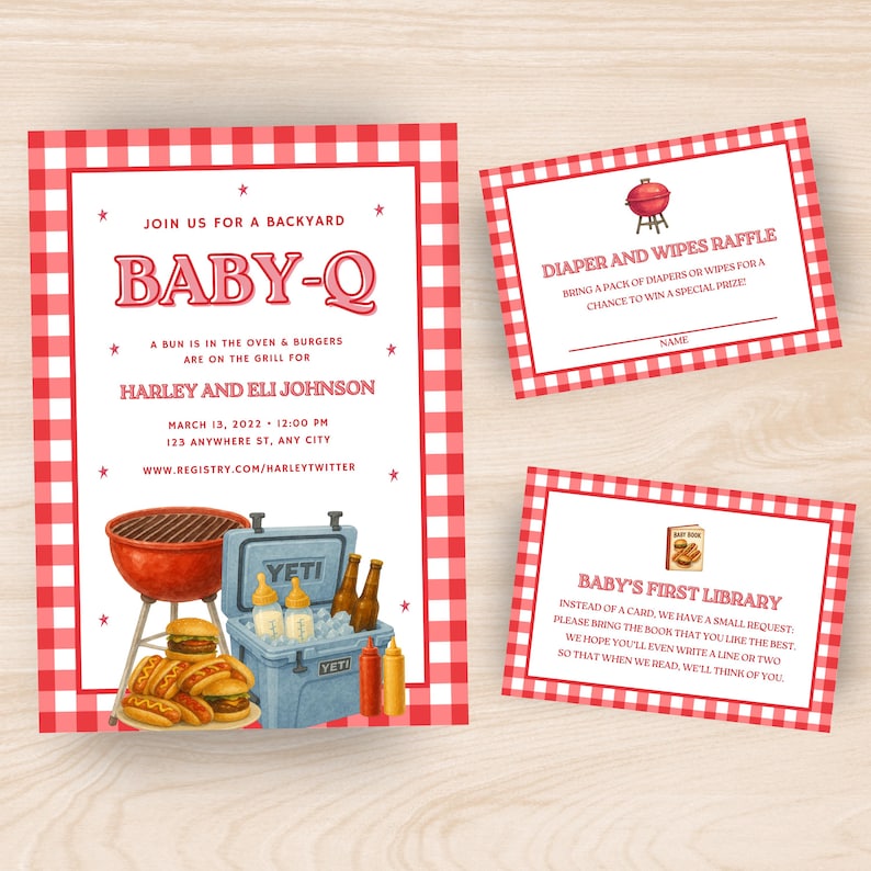 BabyQ, Baby-Q, Barbecue Baby Shower, BabyQ Baby Shower Invitation, Baby-Q Invitation, Barbecue Baby Shower Invitation, BabyQ Baby Shower, Baby-Q Baby Shower, Summer Baby Shower Theme, Summer Baby Shower Invitation, Grilling Baby Shower, BBQ Baby Shower, BBQ Invitation