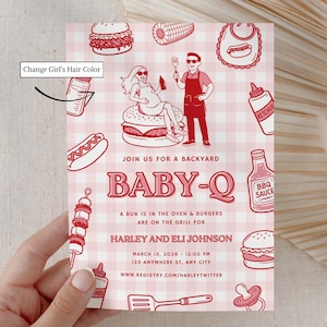 BabyQ, Baby-Q, BBQ Baby Shower, BabyQ Baby Shower, Baby-Q Baby Shower, BBQ Baby Shower Invite, BBQ Grill Baby Shower Invitation, Summer Baby Shower, 2026 Baby Shower, Trendy Baby Shower Invite, Grilling Baby Shower, BabyQ Invite, BabyQ Invitation, Baby Q Invite