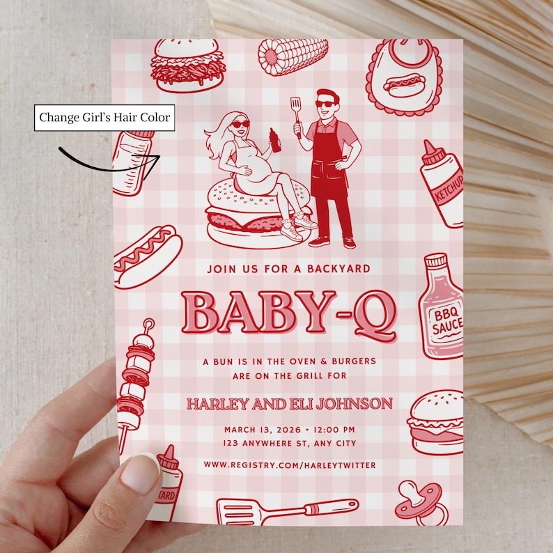 BabyQ, Baby-Q, BBQ Baby Shower, BabyQ Baby Shower, Baby-Q Baby Shower, BBQ Baby Shower Invite, BBQ Grill Baby Shower Invitation, Summer Baby Shower, 2026 Baby Shower, Trendy Baby Shower Invite, Grilling Baby Shower, BabyQ Invite, BabyQ Invitation, Baby Q Invite