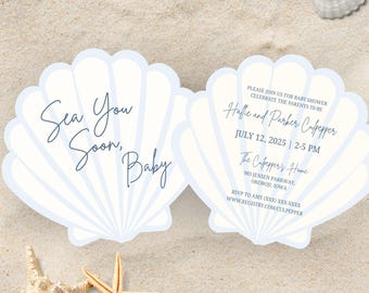 Sea You Soon Baby, Sea You Soon Baby Shower, Coastal Baby Shower, Beach Baby Shower, Seashell Baby Shower, Gender Neutral Baby Shower