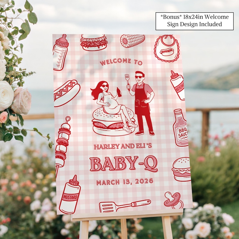 BabyQ, Baby-Q, BBQ Baby Shower, BabyQ Baby Shower, Baby-Q Baby Shower, BBQ Baby Shower Invite, BBQ Grill Baby Shower Invitation, Summer Baby Shower, 2026 Baby Shower, Trendy Baby Shower Invite, Grilling Baby Shower, BabyQ Invite, BabyQ Invitation, Baby Q Invite