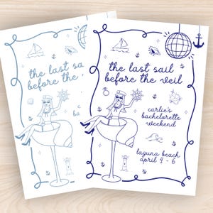 Last Sail Before The Veil, Last Sail Before Veil Bachelorette Invitation, Nautical Bachelorette, Boat Bachelorette, 2025 Trendy Bachelorette