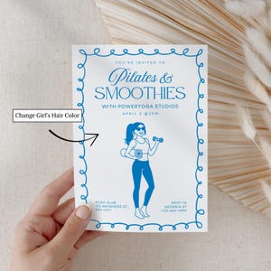 Pilates Party Invite, Pilates Birthday Invitation, Pilates Birthday Party Invite, Pilates Bachelorette, Pilates and Matcha Invite, Pink Pilates Party Invitation, Pilates Birthday Invite, Pilates Invite Template, Digital Pilates Invite, Pilates Girls Night, Pilates Event Invitation, Pilates and Matcha Theme Pilates Invitation, Self Care Pilates Invitation, Pilates Evite, Pilates Digital Download, Pilates and Lattes