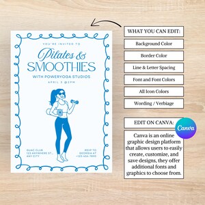Pilates Party Invite, Pilates Birthday Invitation, Pilates Birthday Party Invite, Pilates Bachelorette, Pilates and Matcha Invite, Pink Pilates Party Invitation, Pilates Birthday Invite, Pilates Invite Template, Digital Pilates Invite, Pilates Girls Night, Pilates Event Invitation, Pilates and Matcha Theme Pilates Invitation, Self Care Pilates Invitation, Pilates Evite, Pilates Digital Download, Pilates and Lattes
