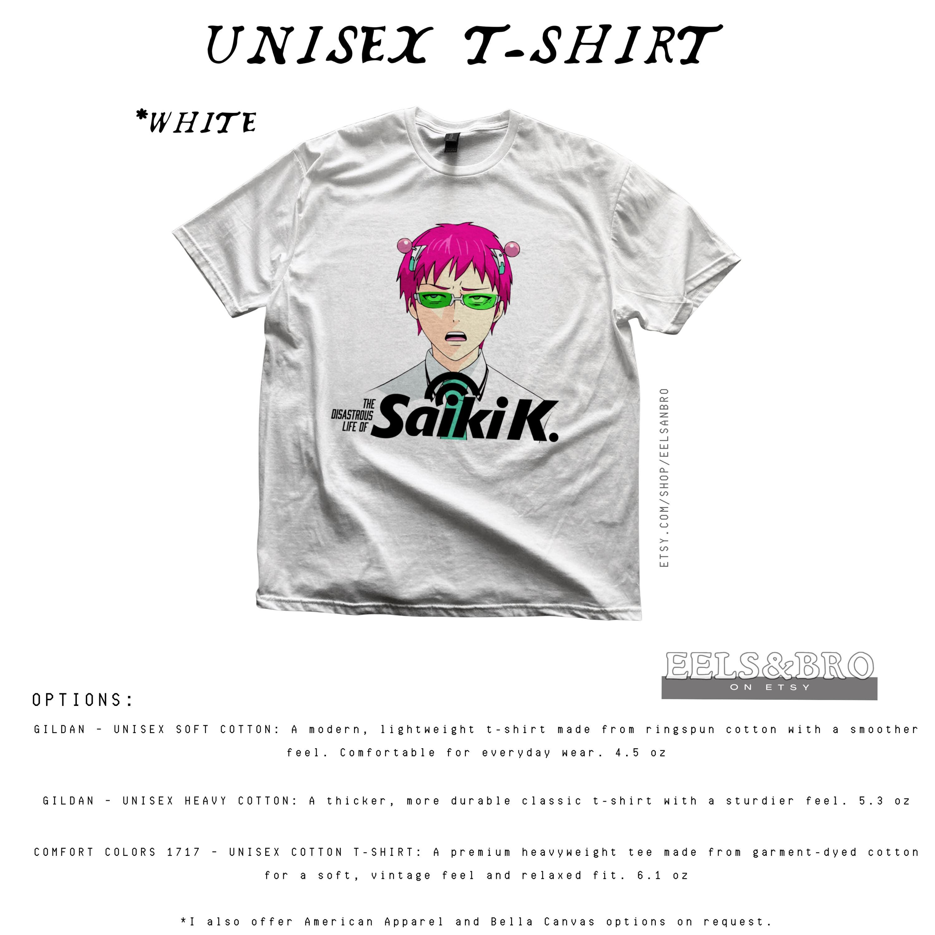 SAIKI K「イライラ顔」斉木楠雄のΨ難Tシャツ - Etsy 日本