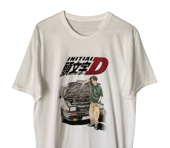 Initial D Anime Manga Cover Car Japanese T shirt