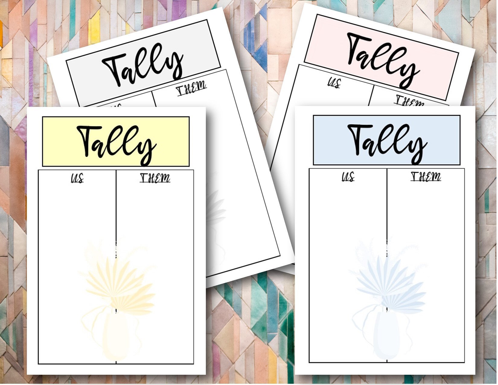 Printable Bunco Set, Bunco Scorecard, Tally Sheet, Table Cards, Instant ...