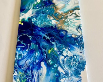 Acrylic Fluid Art Abstract Painting on Canvas 16”x20” - Etsy