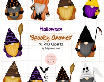 Gnomi di Halloween png, disegno di gnomi, sublimazione di Halloween, png di Halloween, png con gnomi di Halloween, sublimazione, gnomi